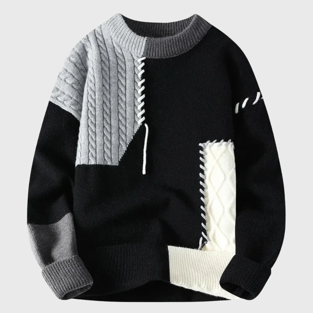 Atlas™ | Patchwork-Strickpullover