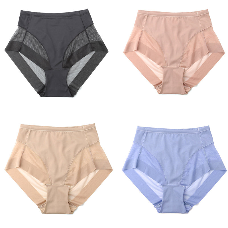 💞Culotte gainante taille haute en soie glacée sans coutures👙