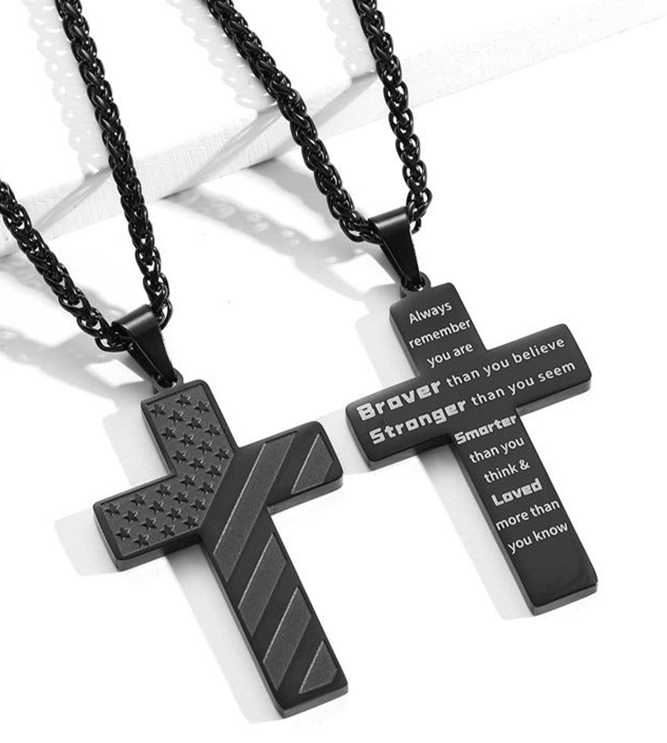 Kreuz Glaube Patriotische Halskette 