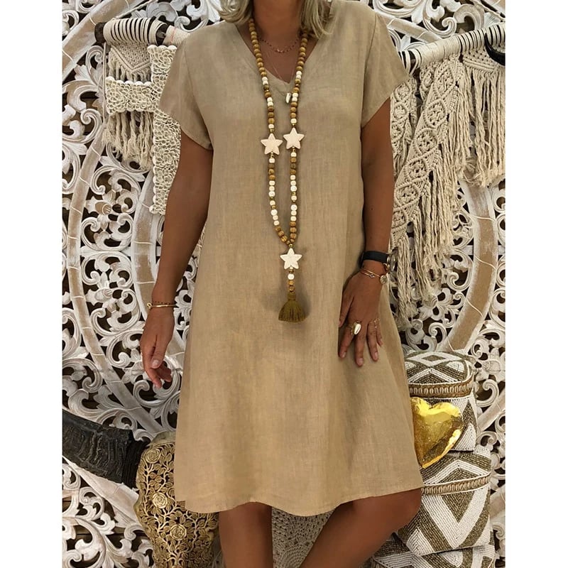 🌿100% Linen Summer Classic Dress