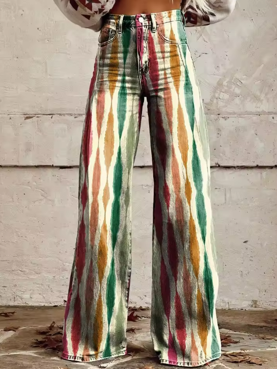 FRANÇOISE | Pantalon bohème vintage au charme rétro et élégant