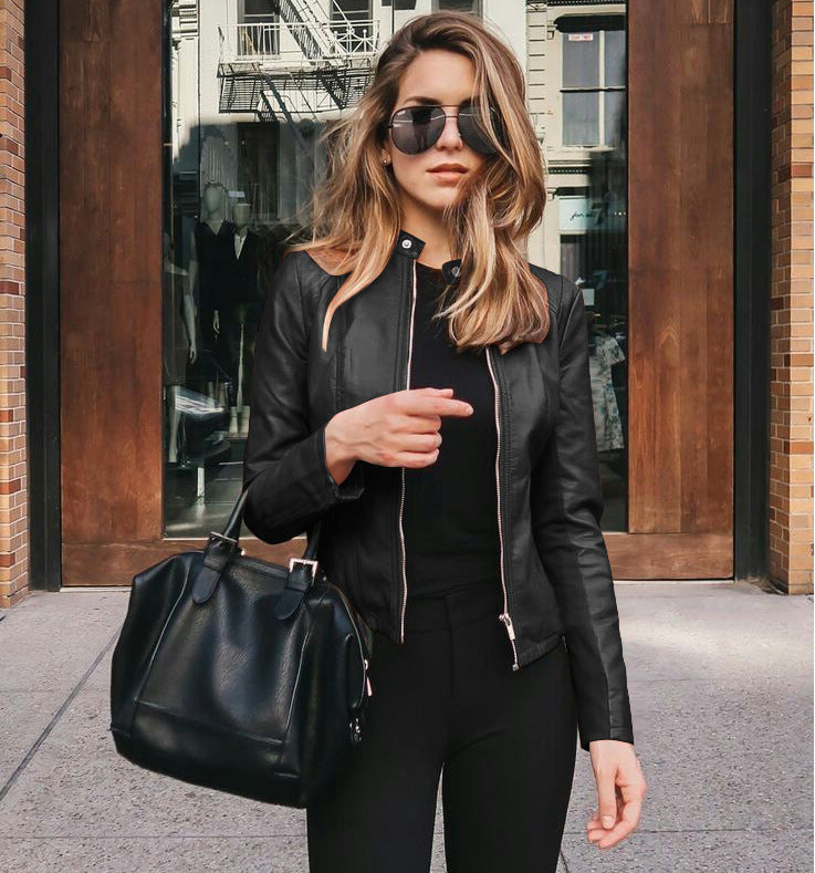 Elena | Wildlederimitat-Jacke mit doppelreihiger Knopfleiste