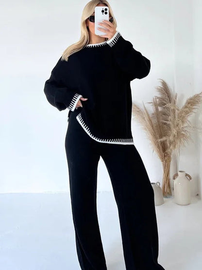 Cozy Contrast Knit Co‑Ord