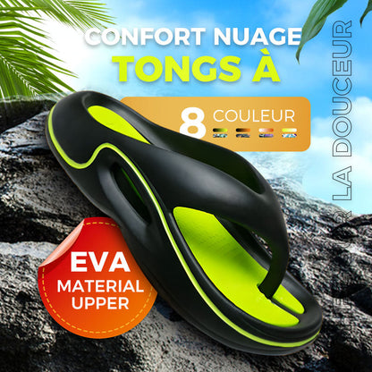 Bequeme Sommer-Flip-Flops mit dicker Sohle 