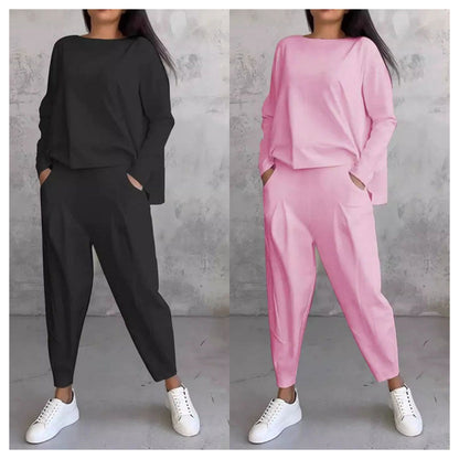 LIANNE | Zweiteiliges Set mit langärmligem Oberteil und locker sitzender Hose