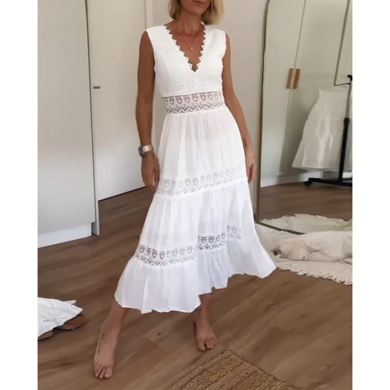 Serena Chic Lace V-Neck Dress