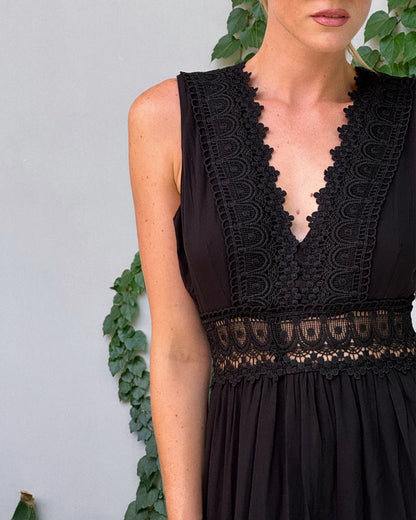 Serena Chic Lace V-Neck Dress