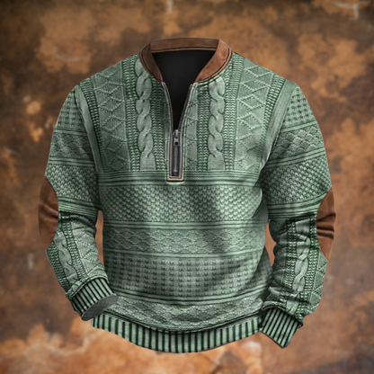 GERALD | Herren Strickpullover mit Reißverschluss