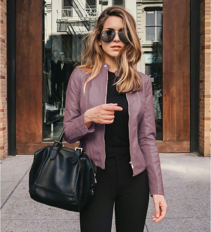 Elena | Wildlederimitat-Jacke mit doppelreihiger Knopfleiste