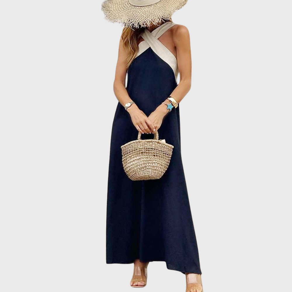 Damen Sommerkleid mit Kreuzausschnitt 