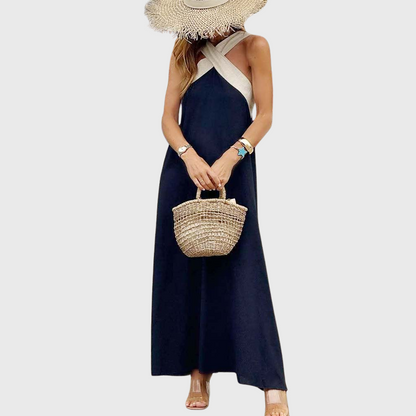 Damen Sommerkleid mit Kreuzausschnitt 