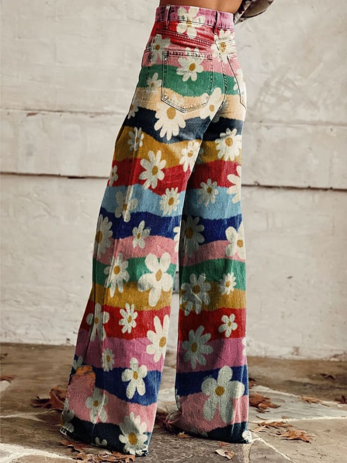 ÉLISE | Elegante und bequeme Hose mit Retro-Blumen