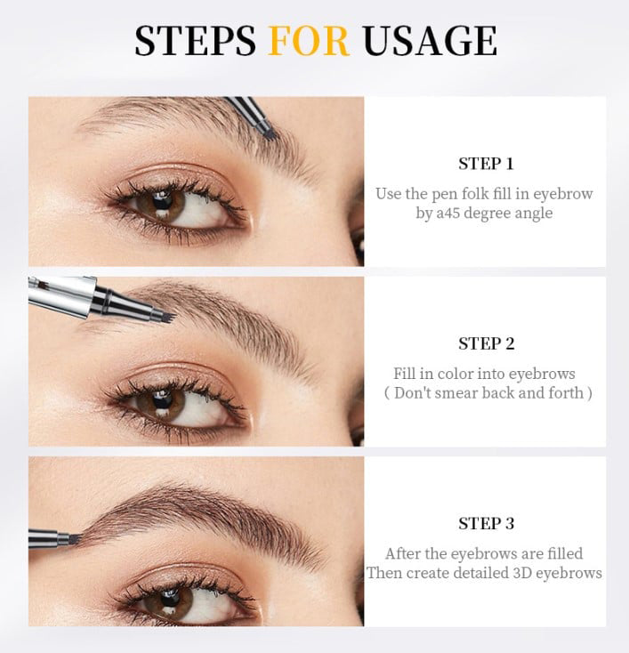 3D Microblading Eyebrow Pen + Magnetic Lashes Beauty Bundle