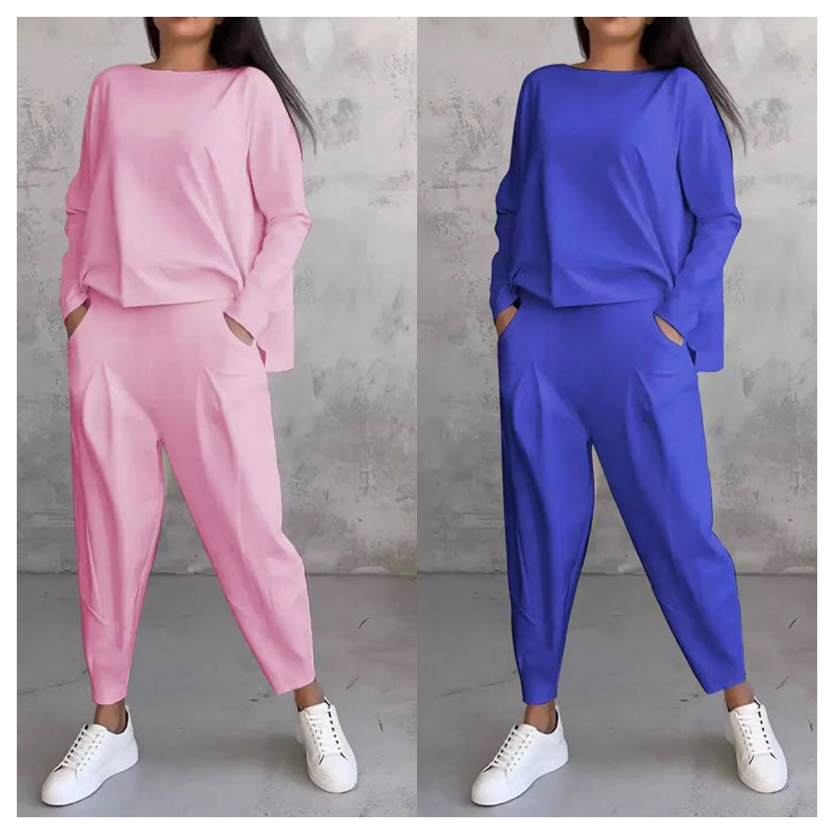 LIANNE | Zweiteiliges Set mit langärmligem Oberteil und locker sitzender Hose