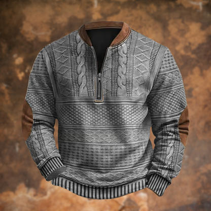 GERALD | Herren Strickpullover mit Reißverschluss