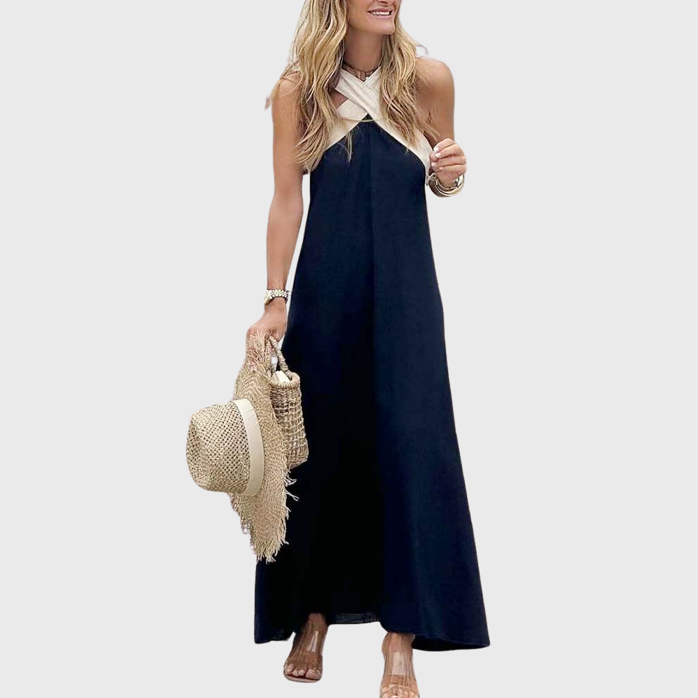 Damen Sommerkleid mit Kreuzausschnitt 