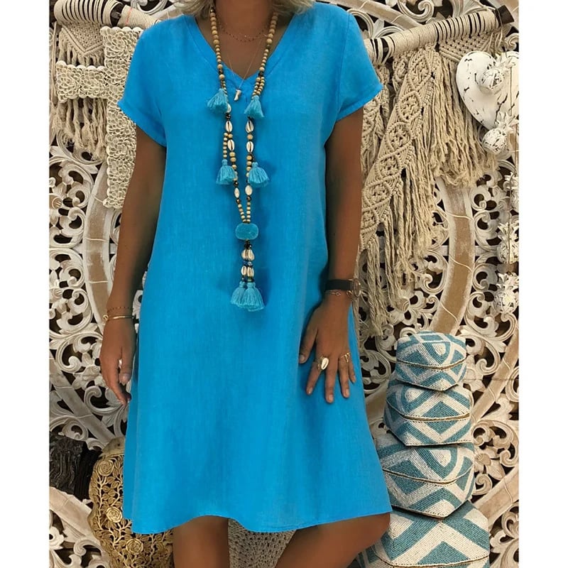 🌿100% Linen Summer Classic Dress