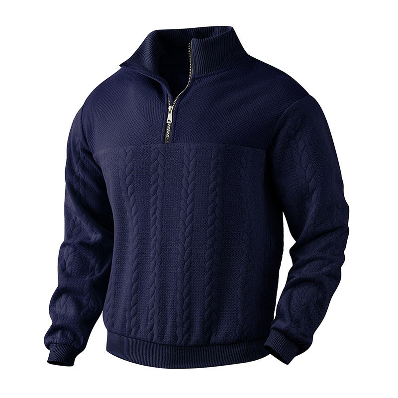 Marco | Jacquard Quarter-Zip Knit Sweater
