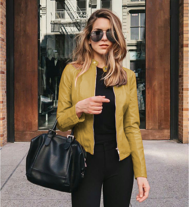 Elena | Wildlederimitat-Jacke mit doppelreihiger Knopfleiste