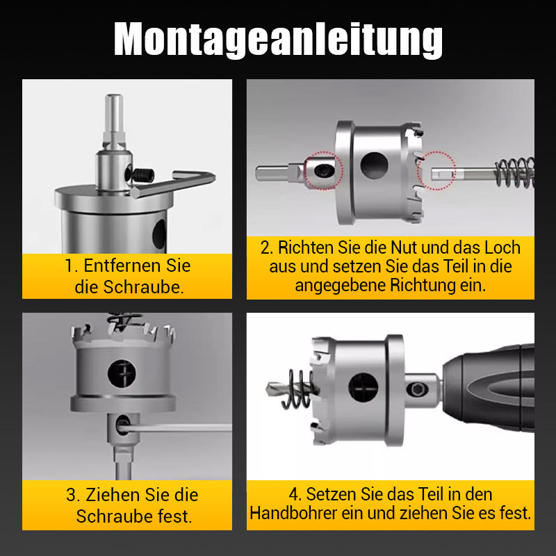 ⚙️ Hartmetall-Lochschneider für Metall 
