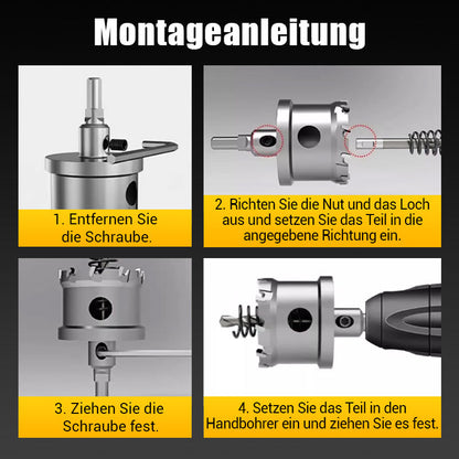 ⚙️ Hartmetall-Lochschneider für Metall 
