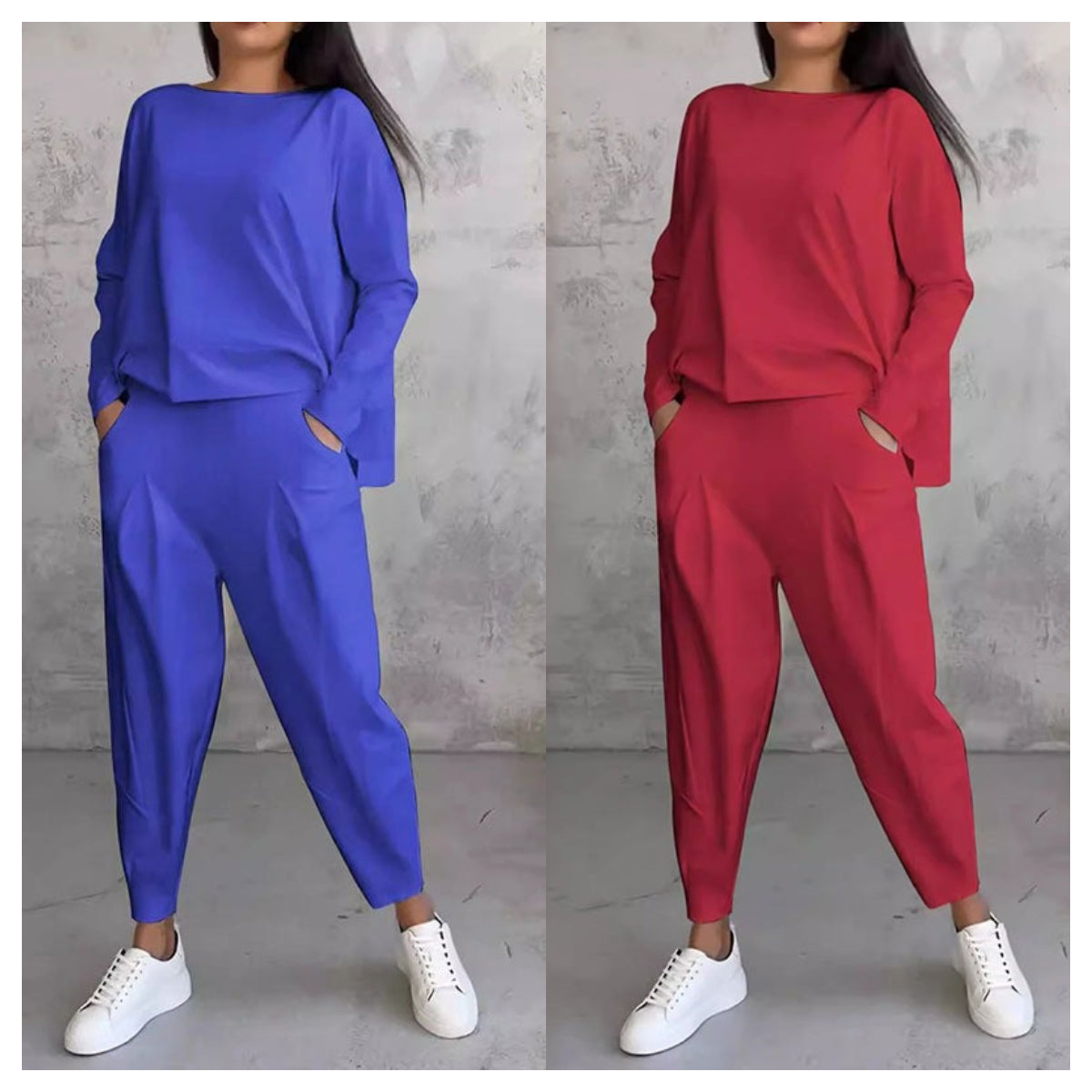 LIANNE | Zweiteiliges Set mit langärmligem Oberteil und locker sitzender Hose