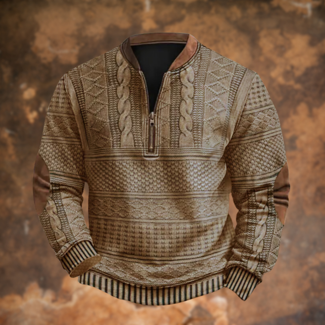 GERALD | Herren Strickpullover mit Reißverschluss