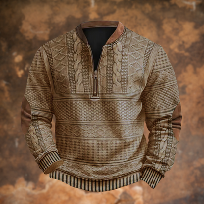 GERALD | Herren Strickpullover mit Reißverschluss