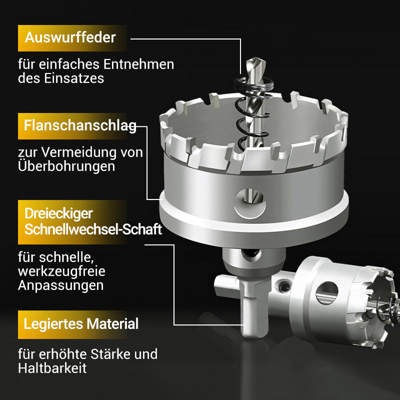 ⚙️ Hartmetall-Lochschneider für Metall 