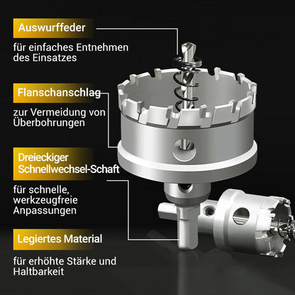 ⚙️ Hartmetall-Lochschneider für Metall 