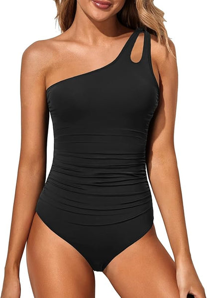 Grace One-Shoulder Sculpt Swimsuit