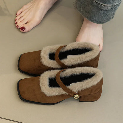 LunaWarm™ Flauschige Mary Jane Komfortschuhe