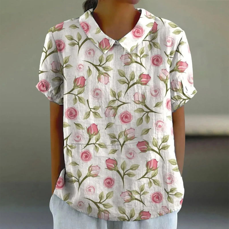 Lässige Bluse mit Blumenmuster