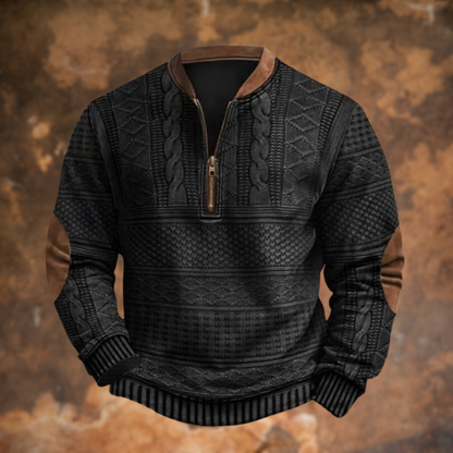GERALD | Herren Strickpullover mit Reißverschluss