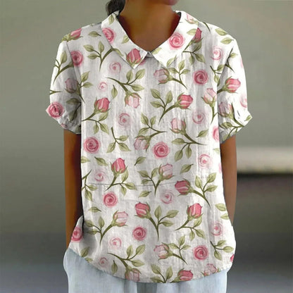 Lässige Bluse mit Blumenmuster