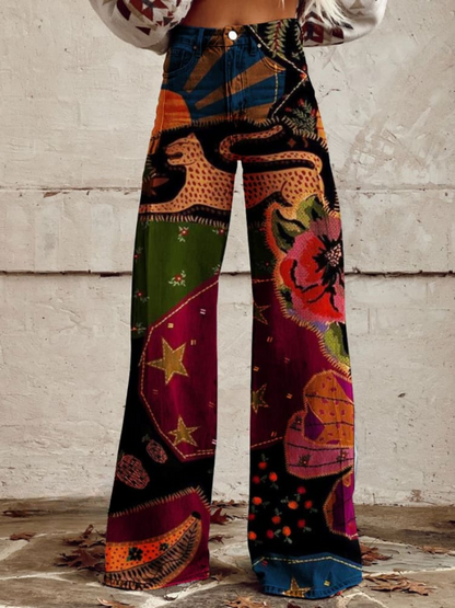 LÉNA | Elegante und bequeme Hose im Boho Vintage Stil