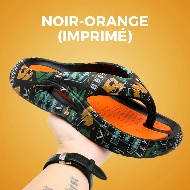 Bequeme Sommer-Flip-Flops mit dicker Sohle 