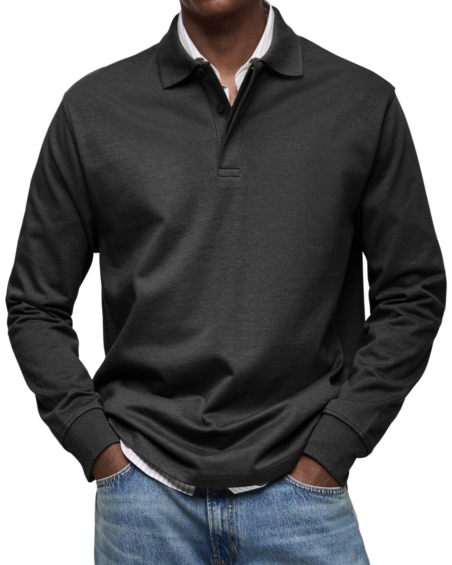 ZOUA | LUXURIÖSES LANGÄRMELIGES POLOSHIRT