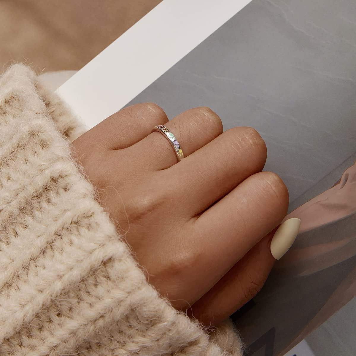 Ilduara™ | Silberring mit Fingerabdruck