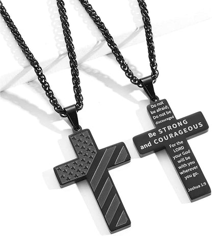 Kreuz Glaube Patriotische Halskette 