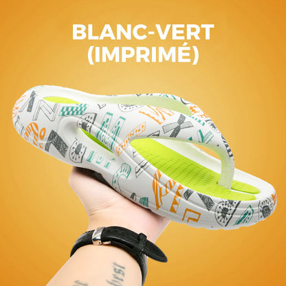 Bequeme Sommer-Flip-Flops mit dicker Sohle 