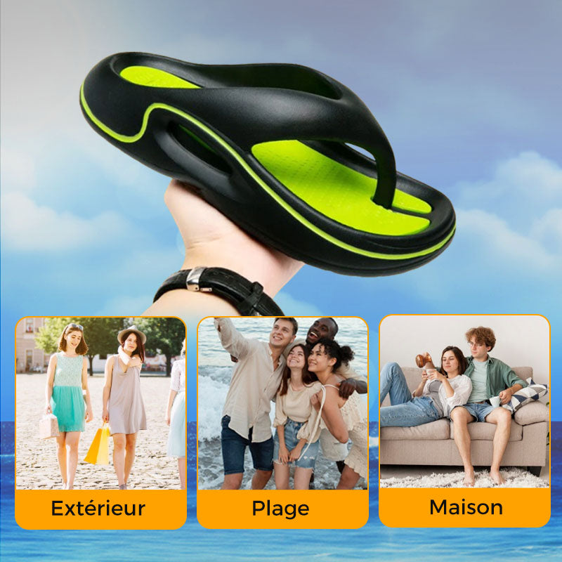 Bequeme Sommer-Flip-Flops mit dicker Sohle 