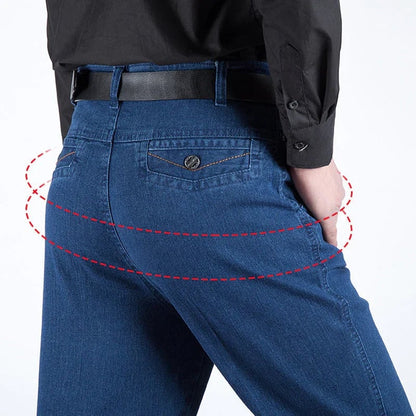👖Herrenjeans mit hoher Taille und geradem Schnitt