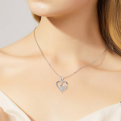 Zahira™ | Silberkette Pfote & Herz mit Zirkonia Steinen