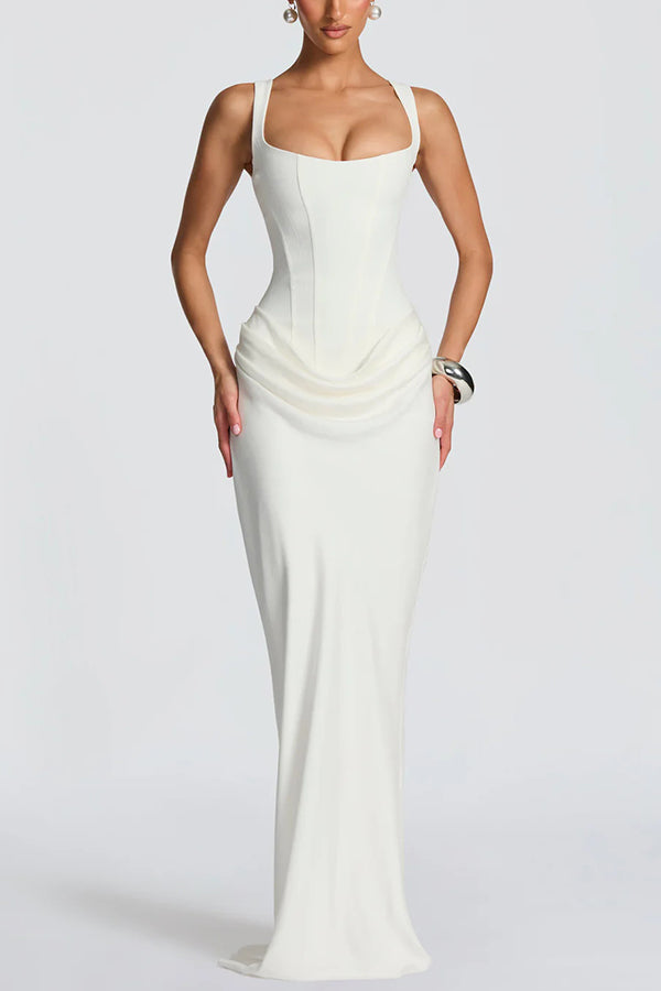 Leonor | Square Neck Maxi Dress