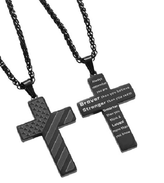 Kreuz Glaube Patriotische Halskette 