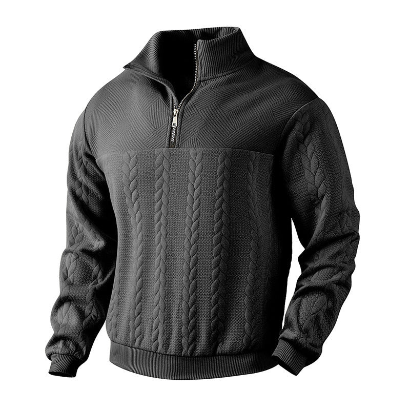 Marco | Jacquard Quarter-Zip Knit Sweater