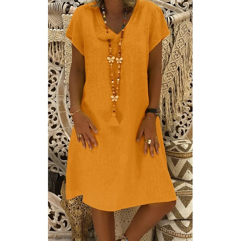 🌿100% Linen Summer Classic Dress