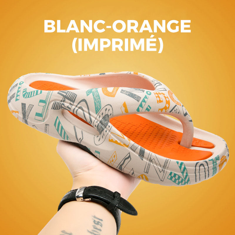 Bequeme Sommer-Flip-Flops mit dicker Sohle 