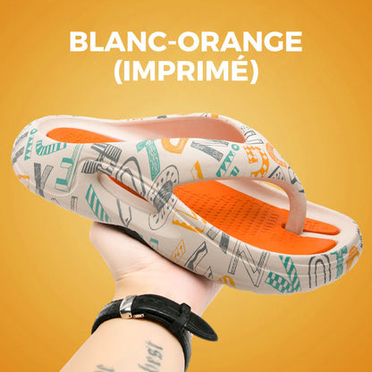 Bequeme Sommer-Flip-Flops mit dicker Sohle 